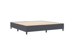 Conjunto 1 Cama De Plataforma Vidaxl Cinzento Cordão (200 X 200 Cm)