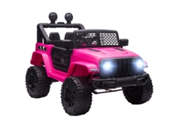 Carro Elétrico Infantil 12v, Tração Traseira, 5km/h, Luz E Som, 100x65x72cm, Rosa