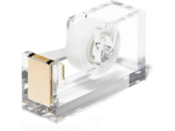 Dispensador de Fita Adesiva Dispensador de Mesa Dourado para Fita Adesiva Transparente Acessório Decorativo para Casa, Escola Ou Local de Tra GOKOCO