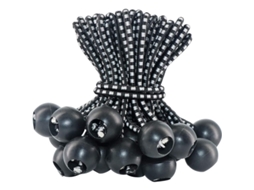 2026-25 Bolas De Bungee Para Toldos Preto 6 Polegadas Elásticas Resistentes À Uv Com Saco De Armazenamento