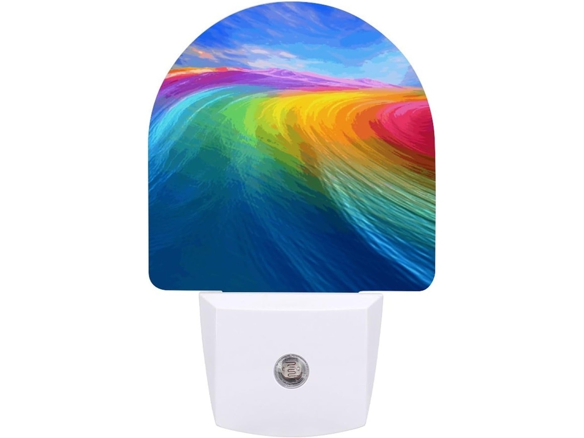Luminárias Noturnas Com Design De Arco Íris, Luzes Noturnas De Led Com Sensor, Luz Branca Quente Suave, Banheiro