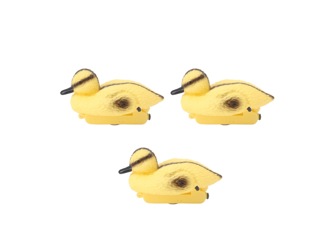 Peças Pato Amarelo Flutuante Decoração Água 11.5x6.5cm 3 Unidades