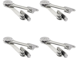 Conjunto De 4 Dobradiças Suporte Para Tampa, Em Liga De Zinco Com Braço Aço Laminado A Frio, Ajustáveis Em Vários
