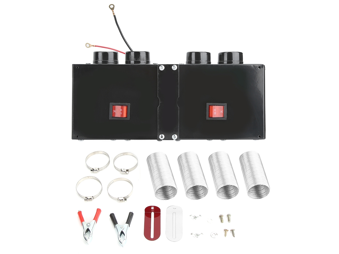 Aquecedor de Carro 500w 12v com 4 Ventiladores | S/MARCA