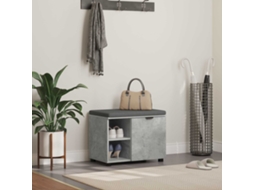 Vidaxl Banco De Hall Com Almofada Cinzento Concreto 60 X 38 X 46 Cm