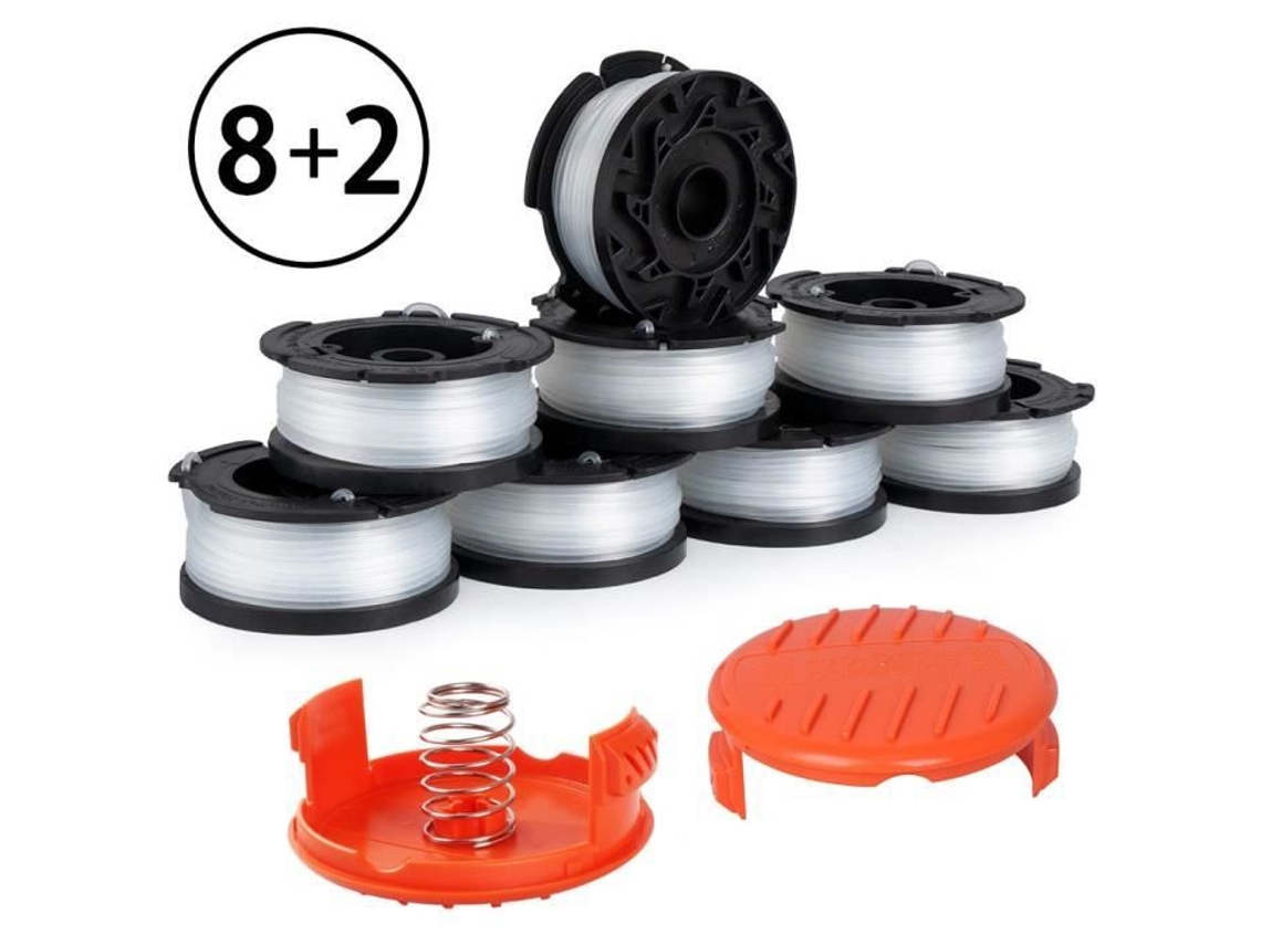 Pacote de 8 bobinas A6481 A6485 para aparador de cordas Black Decker S/MARCA