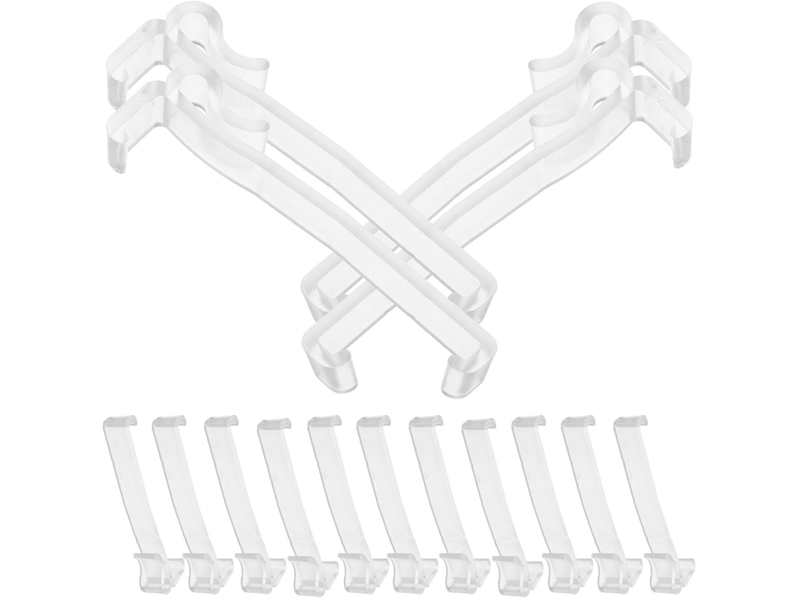 Conjunto de 30 Presilhas Transparentes Plástico para Cortinas 3,25 Polegadas , Fácil GOKOCO (8,25 Cm)