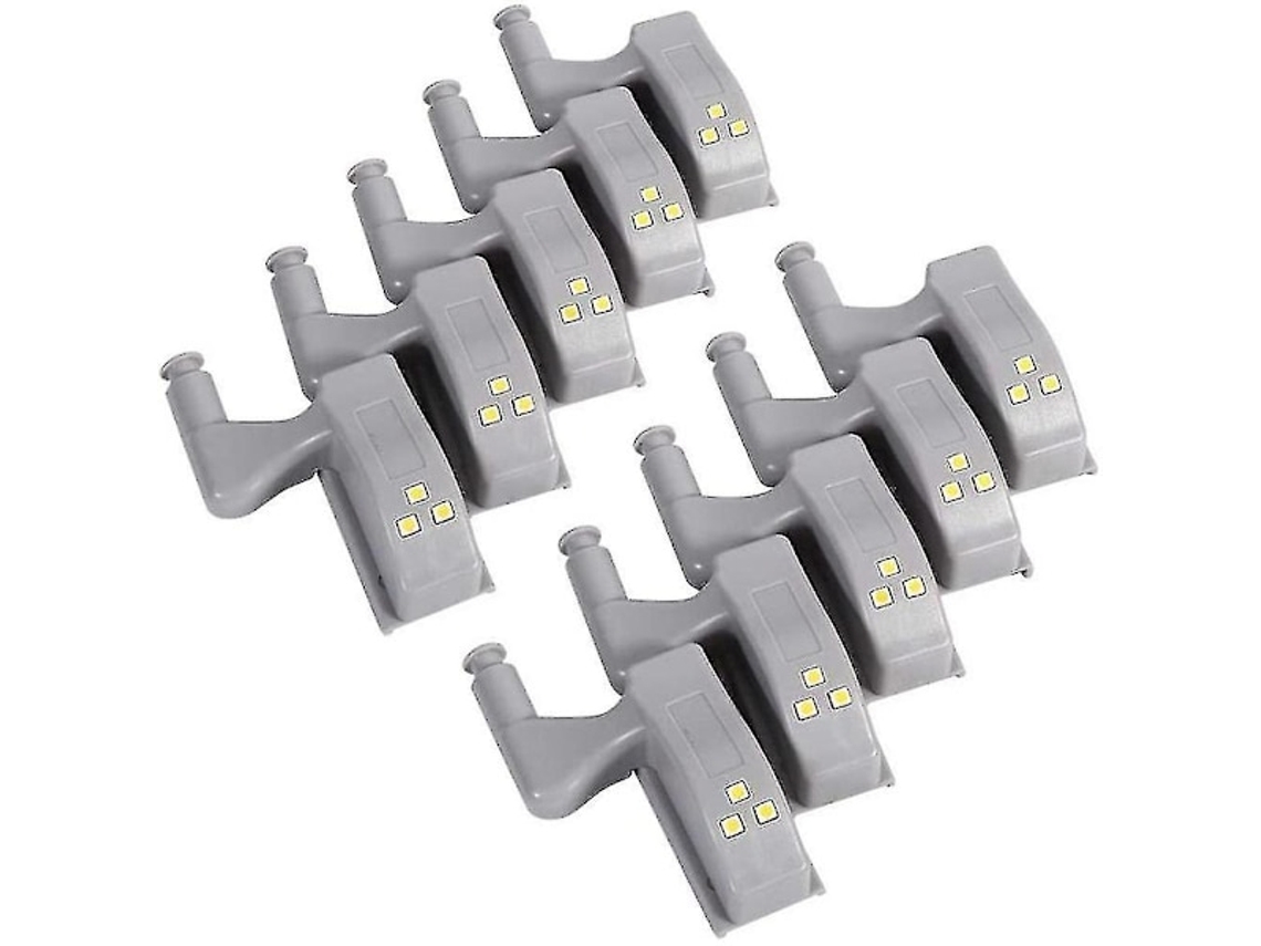 Conjunto de 10 Luzes Led Universais para Armários, com Sensor de Dobradiça, para Cozinha, Luz Branca Quente BRILVIBERA