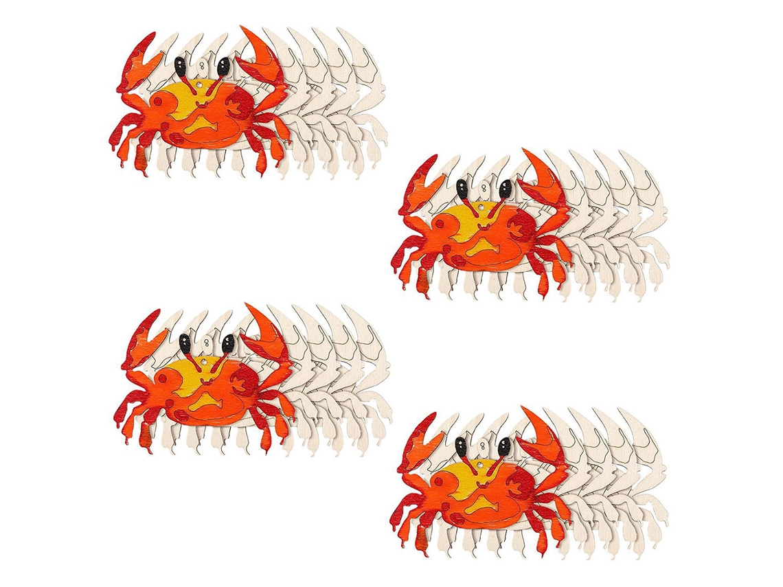 Mali kit de Arte Infantil Madeira Animais Marinhos 20 Peças Diy Pintura Presente Criatividade 6+