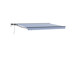 Conjunto 1 Toldo Manual Vidaxl Antracite Alumínio (5 × 3,5 M)
