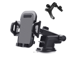 Suporte Para Celular Veicular, Design Robusto Com Ventosa E Encaixe Universal Para Saída De Ar.