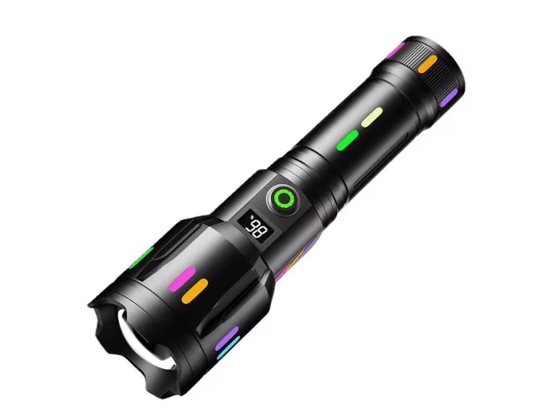 Lanterna Led Yunzii G61 Luz De Flash Luminosa Telescópica Liga Alumínio Melhor Dissipação De Calor Preto