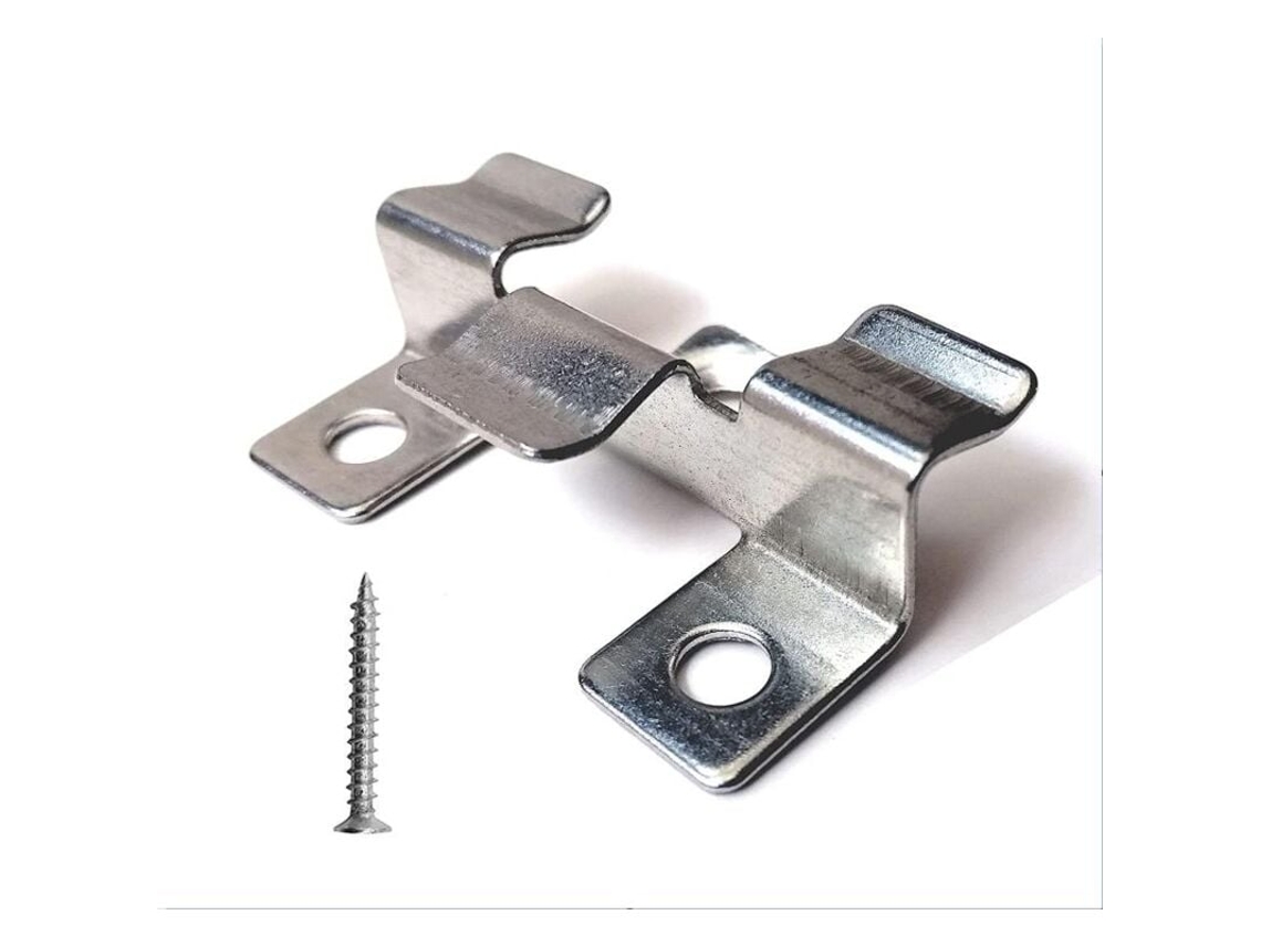 100 Clips Para Decks De Madeira Composta Com Parafusos Aço Inoxidável(1 Cm Altura), Fixadores Duráveis​​ Para Decks
