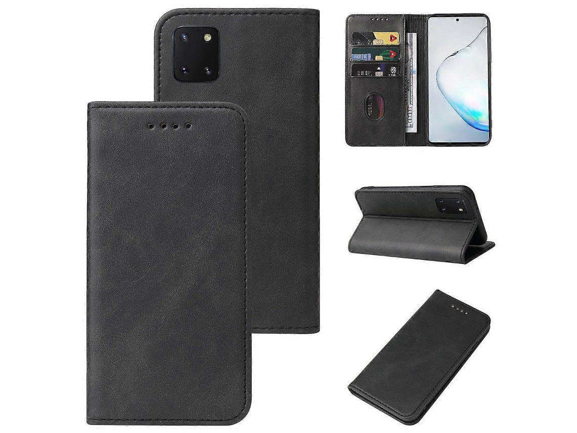 Capa De Couro Com Fecho Magnético Para Samsung Galaxy Note10 Lite / A81