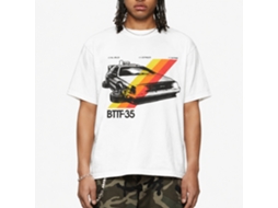 Rockinstone Back To The Future Movie 35 Stripes White Adult T-shirt Size:xxl