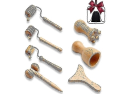 Conjunto de 7 Peças Massageadores Faciais Gua Sha com Ferramentas Madeira para Terapia Meridiana, Rolo Massa Gem Facial Lifting e Ra GOKOCO