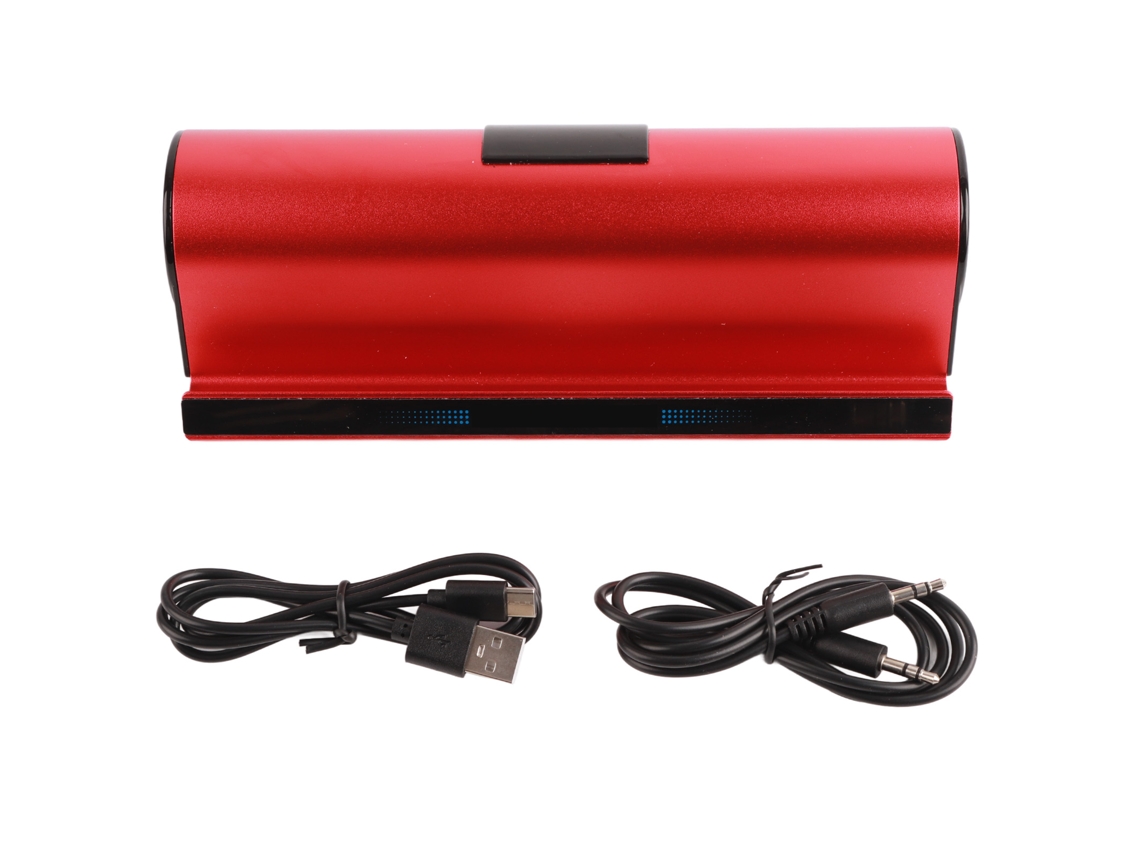 Caixa de Som Bluetooth Sem Fio EOOCOO com suporte portátil para telefone e tablet (driver duplo, bateria integrada)