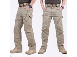 2026 pantalones Tácticos Cargo para Hombres Swat Con Múltiples Bolsillos Resistentes Al Desgarro para Deportes Al Aire Libre Y Trekking XXL Caqui