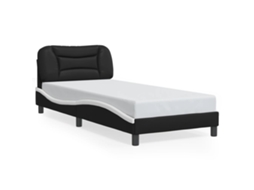 Bed Frame, Bed Frames Vidaxl Preto Couro Artificial (80 X 200 Cm)