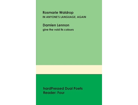 Livro Hardpressed Dual Poets Reader Four De Rosmarie Waldrop (inglês)