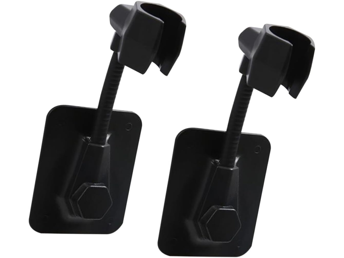 Suporte De Chuveiro Ajustável Partykindom, Base Para Chuveiro, 2 Peças, Material Abs, Fácil De Instalar E Remover, Preto