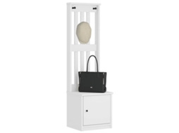 Vidaxl Árvore De Hall Sandnes Branca 45x40x159,5 Cm Madeira Maciça De Pinho