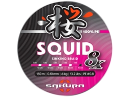 Trançado Squid 8 150 M Azul 0.100 Mmsakura