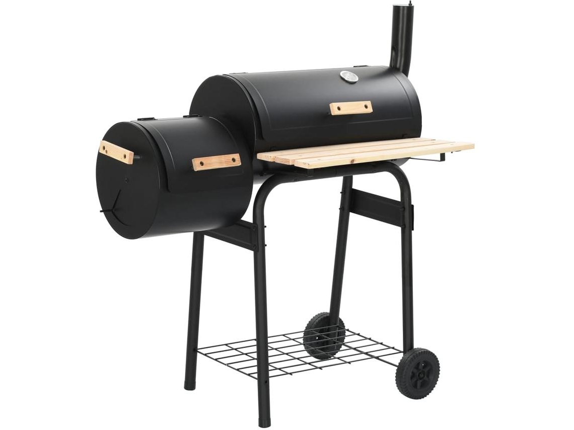 Barbecue VIDAXL Preto Steel