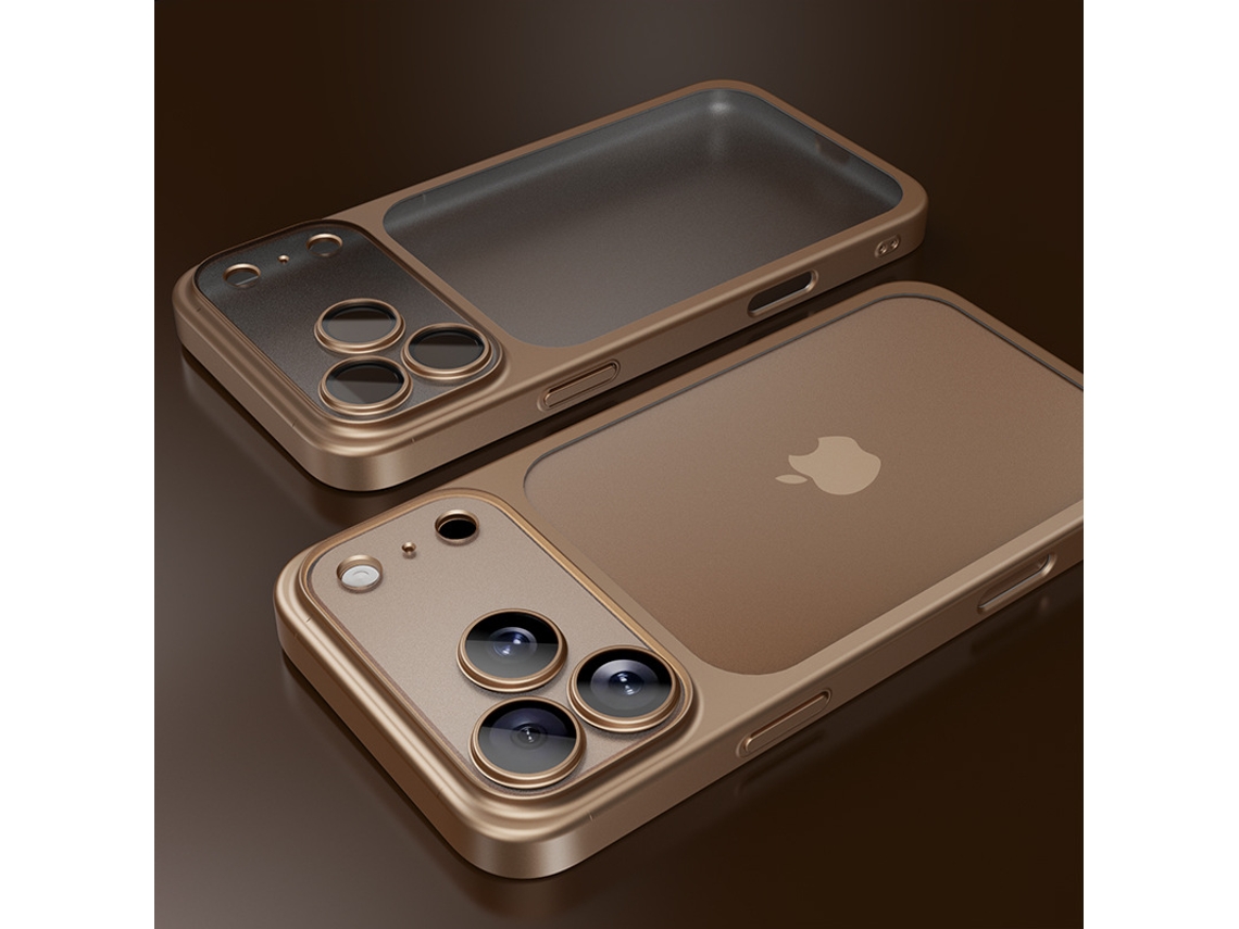 Capa Para Celular Em Policarbonato Eletrogalvanizado Fosco, Resistente A Quedas, Com Película Protetora De Lente Apple De Cobertura Total.