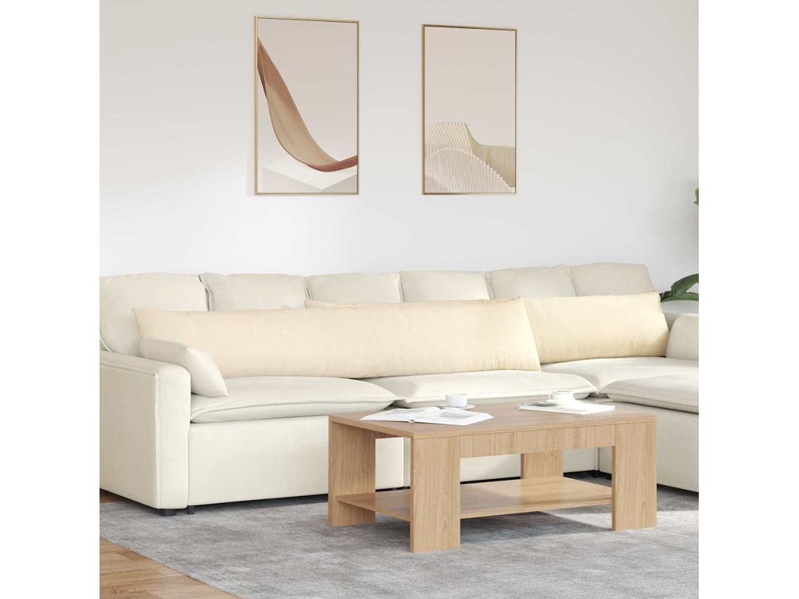 Vidaxl Travesseiros De Sofá 2 Pcs Creme 200 X 40 Cm