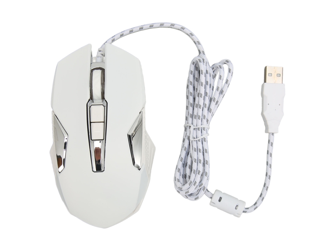 Speedy-ratón Gaming Rgb Con Cable, 7200 Dpi, Botones Programables, Retroiluminación, Software, Soporte Usb, Blanco.