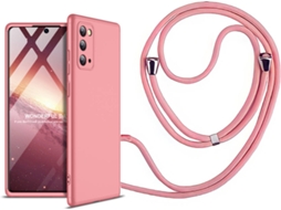 Capa Samsung Note 20 Slim Armor 360º com Fita Rosa
