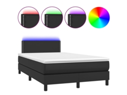 Box Spring Bed, Box Spring Beds Vidaxl Preto Couro Artificial (120 X 200 Cm)