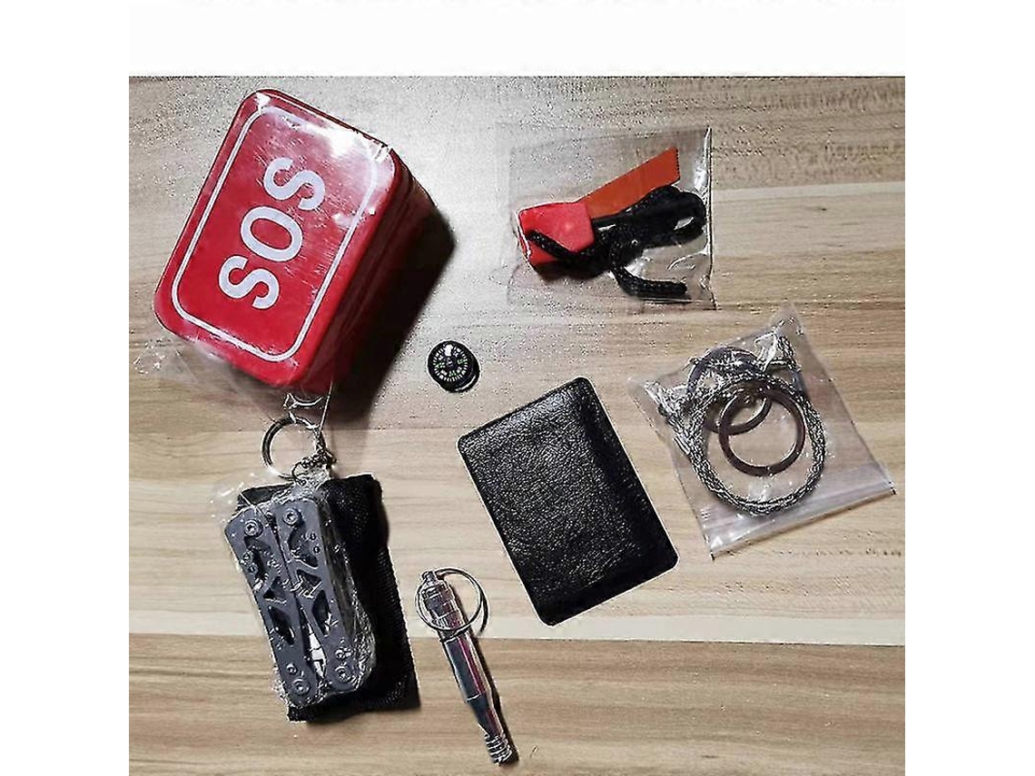 Kit De Sobrevivência Para Atividades Ao Ar Livre, Caixa De Sobrevivência Sos, Caixa De Auto-resgate, 25-26 Unidades.