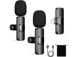 Microfone De Lapela Sem Fio Para Smartphone Iphone, Mini P 2, 4 Ghz Aquaforge
