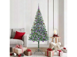 Vidaxl Árvore De Natal Artificial Com 300 Leds Verde 180 Cm Pvc E Aço