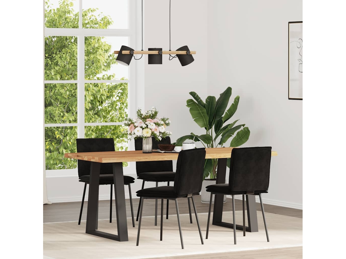 Vidaxl Cadeiras De Jantar 4 Pcs Veludo Preto