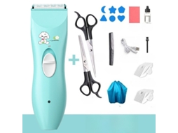 Corta Cabelo Bebé Silencioso Hexinyigjly Lâmina Cerâmica R-blade, Ipx7, Carregamento Usb Rápido Azul