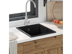 Vidaxl Pia De Cozinha Preto 38 X 44 X 20 Cm Granito
