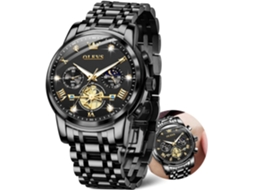 Lurelia Relógio Digital Desportivo, Movimento De Quartzo, Cronógrafo, Cronómetro, 42 Mm, Aço Inoxidável, Resistente À Água 30m, Preto