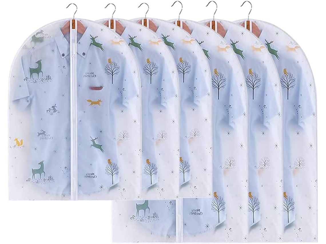 6 Capas Transparentes Para Roupas, Capa Para Terno, Bolsa Para Roupas Aquaforge