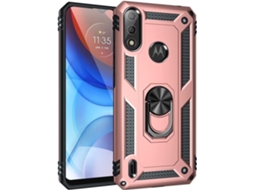 Película de Ecrã Protetora Camada Anel para Motorola Moto E7 Power 2021 HONGWE. Rosa