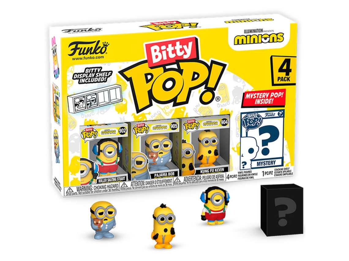 Blister 4 Figuras Bitty Pop Minions Série 3
