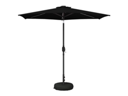 Conjunto 1 Guarda-sol De Jardim Vidaxl Preto Poliéster (270 X 270 Cm)
