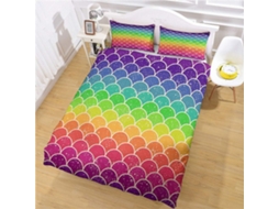 Capa de Edredom com Estampa Natalina 3d On em Microfibra Fronha 140x200cm, 65x65cm