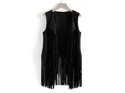 Colete de Suede com Franja S/MARCA
