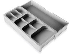 Lurelia Bandeja Para Talheres, Expansível, Em Plástico, 8 A 9 Compartimentos, Para Gaveta De Cozinha, Arrumação Prática