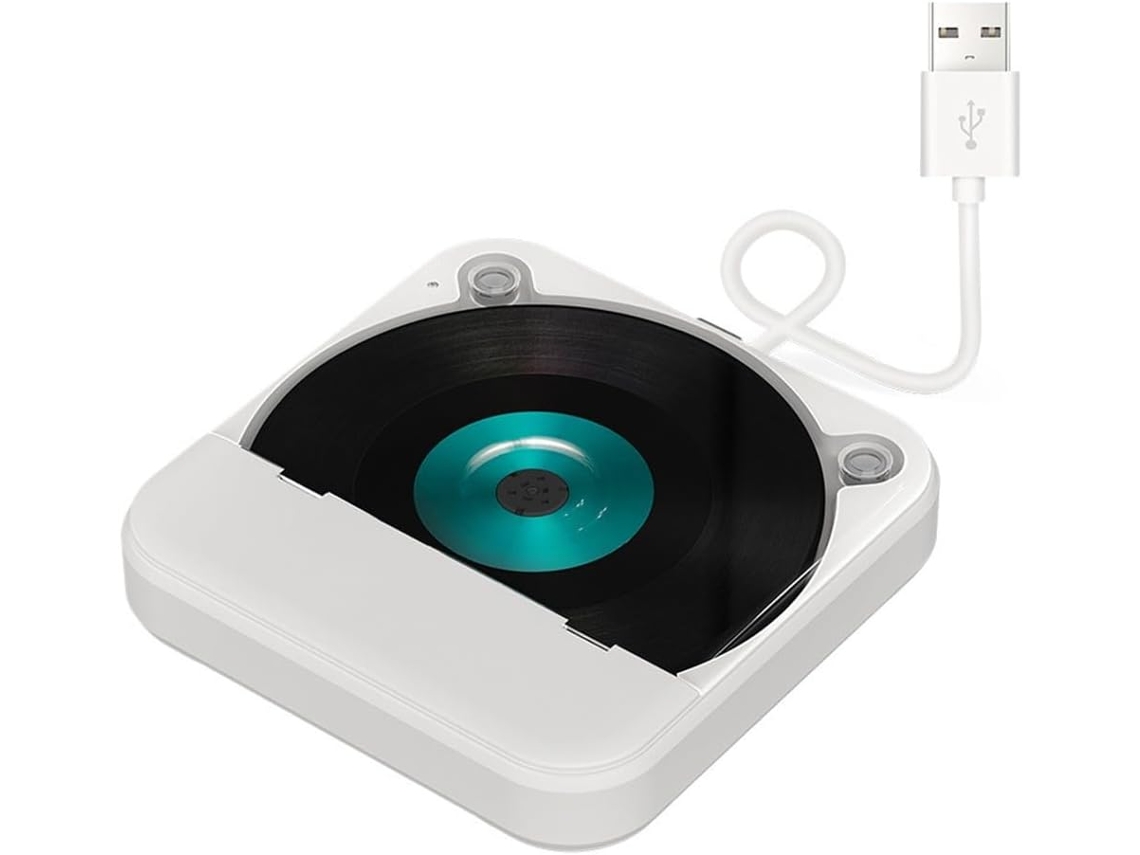 Leitor Cd Portátil Para Carro Com Entradas Usb E Aux – Design Resistente A Impactos E Antiderrapante Para