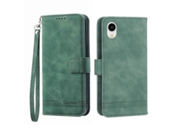 Capa Para Celular Dierfeng Dream Line Em Tpu + Couro Pu Para Samsung Galaxy A22e 5g (versão Japonesa).