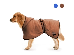 2026-bata De Banho Para Cão De Microfibra Ultra Absorvente E Secagem Rápida